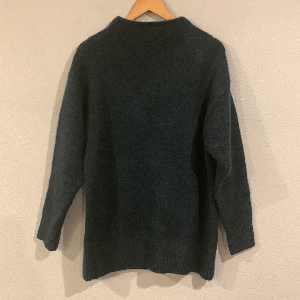 Uniqlo soft cozy funnel neck sweater deep green S - Picture 2 of 8